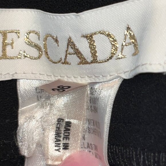 ESCADA 2 PIECE PANT SUIT BLACK WOOL SLIM FIT BLAZER AND FLARE LEG PANTS  EU34/36 - Picture 14 of 16